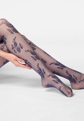 Collant transparent effet dentelle Ethereal 20 - Bleu Marine 5 - Marine 5 | Oroblù