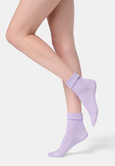 Ribbed Organic Cotton Socks - Lilac - Lilac | Oroblù