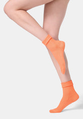 Calzino a Coste in Cotone Bio Rib - Rosa Salmone - Salmon | Oroblù
