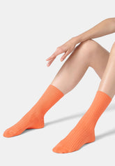 Calzino a Coste in Cotone Bio Rib - Rosa Salmone - Salmon | Oroblù