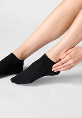 Calzino Sneakers in Lyocell Perfect Comfort Soft Cuff - Nero - Black | Oroblù