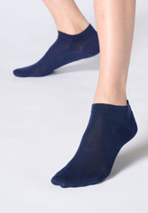 Calzino Sneakers in Lyocell Perfect Comfort Soft Cuff - Blu - Blue | Oroblù