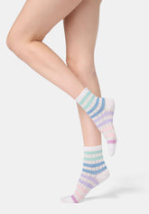 Kurze Baumwollsocke im Häkel‑Look - Himmelblau - Sky | Oroblù