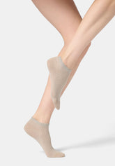 Socquette sneakers en coton motif jacquard Little Texture - Sable - Sand | Oroblù