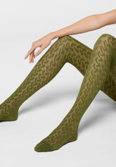 Collant Bio-Derived Sneakers Wave - Verde - Botanic | Oroblù