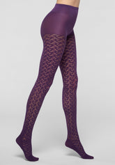 Collant Bio-Derived Sneakers Wave - Viola 25 - Violet 25 | Oroblù