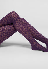 Collant Bio-Derived Sneakers Wave - Viola 25 - Violet 25 | Oroblù