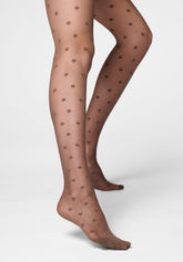 Sheer Tights with Polka-Dot Motif Veil Dots 30 - Chocolate 3 - Chocolate 3 | Oroblù