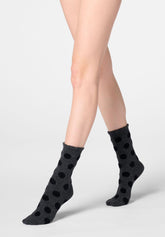 Calzino Corto Velvet Dots - Grigio - Grey | Oroblù
