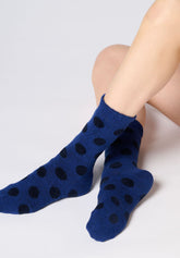 Calzino Corto Velvet Dots - Blu Marino 2 - Marine 2 | Oroblù