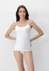 Tank Top with Thin Straps Seamless Dolcevita - White - White | Oroblù