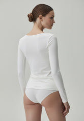 Maglia Manica Lunga Dolcevita - Bianco - White | Oroblù