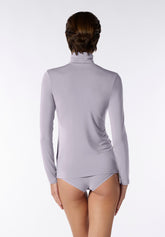 Maglia Dolcevita Manica Lunga in Modal Elasticizzato Perfect Line - Lilla - Lilac | Oroblù