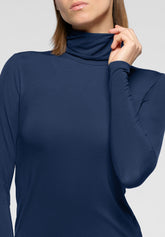 Maglia Dolcevita Manica Lunga in Modal Elasticizzato Perfect Line - Blu Marino 2 - Marine 2 | Oroblù