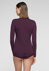 Maglia Polo Manica Lunga in Cotone e Modal Perfect Line Cotton - Violet - Violet 25 | Oroblù