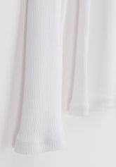 Maglia Manica Lunga in Modal Elasticizzato Perfect Line Rib - Bianco - White | Oroblù