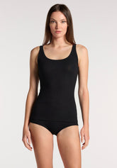 Canotta in Modal Elasticizzato Perfect Line Rib - Nero - Black | Oroblù