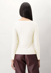 Maglia Manica Lunga in Micromodal e Cashmere Perfect Cashmere - Avorio - Ivory | Oroblù