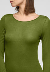 Pull--a-manches-longues-en-cachemire-Micromodal-et-Perfect - Botanic - Botanic | Oroblù