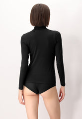 Maglia Dolcevita Manica Lunga in Micromodal e Cashmere Perfect Cashmere - Nero - Black | Oroblù