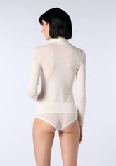 Maglia Dolcevita Manica Lunga in Micromodal e Cashmere Perfect Cashmere - Avorio - Ivory | Oroblù