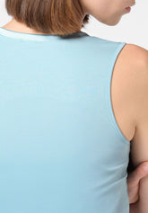 Perfect-Line-Coton-et-Modal-Top--epaules-larges-Coton - Bleu Ciel 8 - Sky 8 | Oroblù