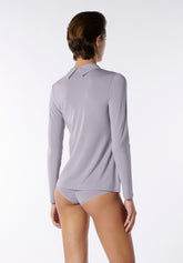 Maglia con Colletto Manica Lunga in Modal Elasticizzato Perfect Line Modal - Lilla - Lilac | Oroblù