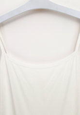 Thin Shoulder Tank Top in Stretch Modal Perfect Line - Ivory - Ivory | Oroblù