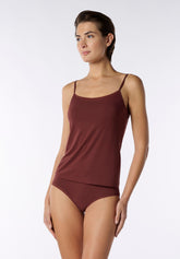 Canotta Spalla Sottile in Modal Elasticizzato Perfect Line - Cacao - Cacao | Oroblù