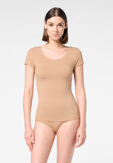 Maglia Manica Corta in Modal Elasticizzato Perfect Line - Nudo - Skin | Oroblù