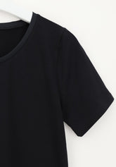 Maglia Manica Corta in Cotone e Modal Perfect Line Cotton - Nero - Black | Oroblù
