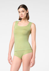 Top-large-en-cachemire-Micromodal-et-Perfect-Line - Pistache 1 - Pistacchio 1 | Oroblù