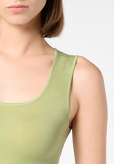 Top-large-en-cachemire-Micromodal-et-Perfect-Line - Pistache 1 - Pistacchio 1 | Oroblù