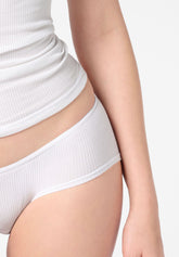 Culotte in Modal Elasticizzato Perfect Line Rib - Bianco - White | Oroblù