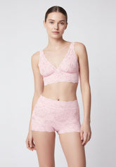 Short Panty aus elastischer Spitze Lacewear - Pfingstrosen-Rosa - Peony | Oroblù