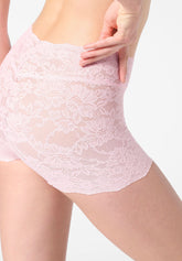 Short Panty aus elastischer Spitze Lacewear - Pfingstrosen-Rosa - Peony | Oroblù