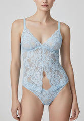 Top in Pizzo Elasticizzato Lacewear - Azzurro - Baby blue | Oroblù