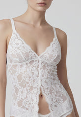 Top in Pizzo Elasticizzato Lacewear - Beige Seta - Silk | Oroblù