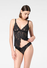 Brasilian Slip aus elastischer Spitze Lacewear - Schwarz - Black | Oroblù