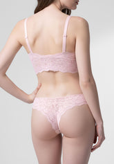 Brasilian Slip aus elastischer Spitze Lacewear - Pfingstrosen-Rosa - Peony | Oroblù