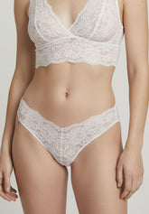 Brasilian Slip aus elastischer Spitze Lacewear - Seidenbeige - Silk | Oroblù
