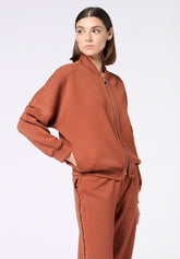 Technical Modal Zip Sweatshirt Boarding Pass - Terracotta - Terracotta | Oroblù