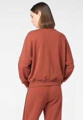 Technical Modal Zip Sweatshirt Boarding Pass - Terracotta - Terracotta | Oroblù