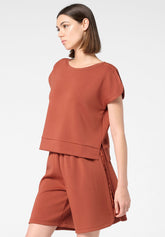 Technical Modal T‑Shirt Boarding Pass - Terracotta - Terracotta | Oroblù