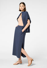 Light Technical Stretch Skirt New Travel - Blue - Blue | Oroblù