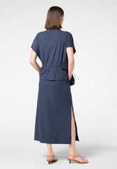 Light Technical Stretch Skirt New Travel - Blue - Blue | Oroblù