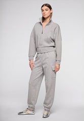 Pantaloni Cargo in morbido Tessuto Tecnico Boarding Pass - Grigio Melange - Grey melange | Oroblù