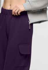 Pantaloni Cargo in morbido Tessuto Tecnico Boarding Pass - Violet - Violet 25 | Oroblù