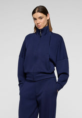 Soft Technical Fabric Zip-Up Sweatshirt Boarding Pass - Eclipse - Eclipse | Oroblù