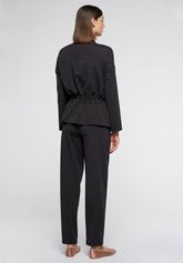 Pantaloni a sigaretta in Tessuto Tecnico Elasticizzato Travel - Nero - Black | Oroblù